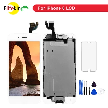 5 KS/Lot4.7 Dotykový Displej Pre iPhone 6 LCD Displej Náhradné Dotyková Obrazovka Digitalizátorom. s tlačidla Domov a Predná Kamera