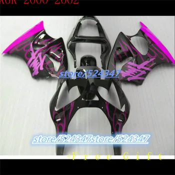 Fei-na Trhu hot predaj Na kawasaki NINJA NINJA ZX6R 01 00 02 hladké atrament čierny motocykel kapotáže vrcholu fialový plameň