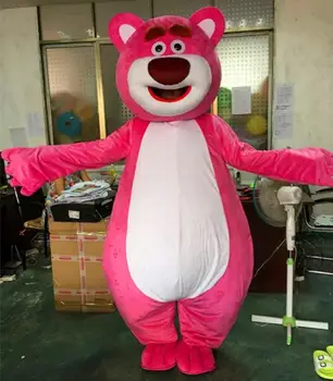 Krásne Ružové Medveď maskot kostýmy prispôsobiť strany narodeniny cosplay darček hračky výrobnú cenu zvierat maskot