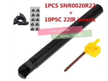 SNR0020R22 CNC Vnútorný závit Otáčania nástroja 1pcs + 22 IČ N60 10pcs 11pcs/set CNC Vnútorný závit Karbidu vložiť
